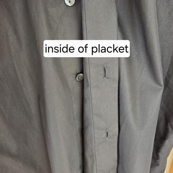 Dolce & Gabbana Men’s Black Dress Shirt 15¾ / 40 Hidden Placket French Cuff - Picture 9 of 10
